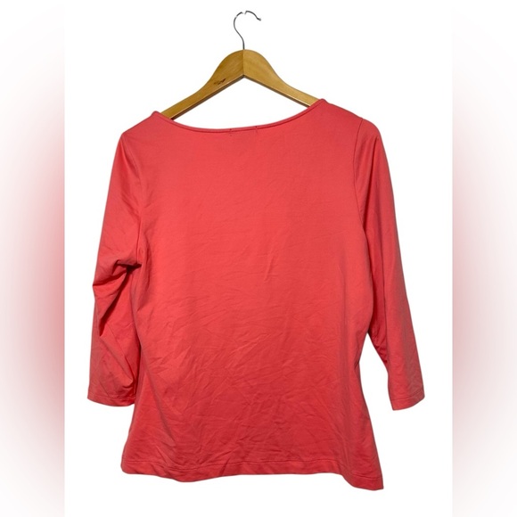 Judy P | Sabrina Top Size XL Double Front Boat Neck UPF Coral - Picture 4 of 4